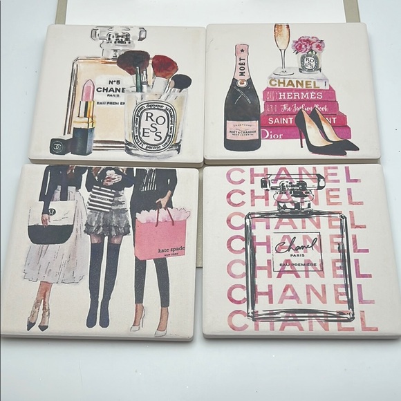 Amanda Greenwood Other - Coasters - Set Of Four Coasters Tile By Amanda Greenwood 4 x 4 NWOT